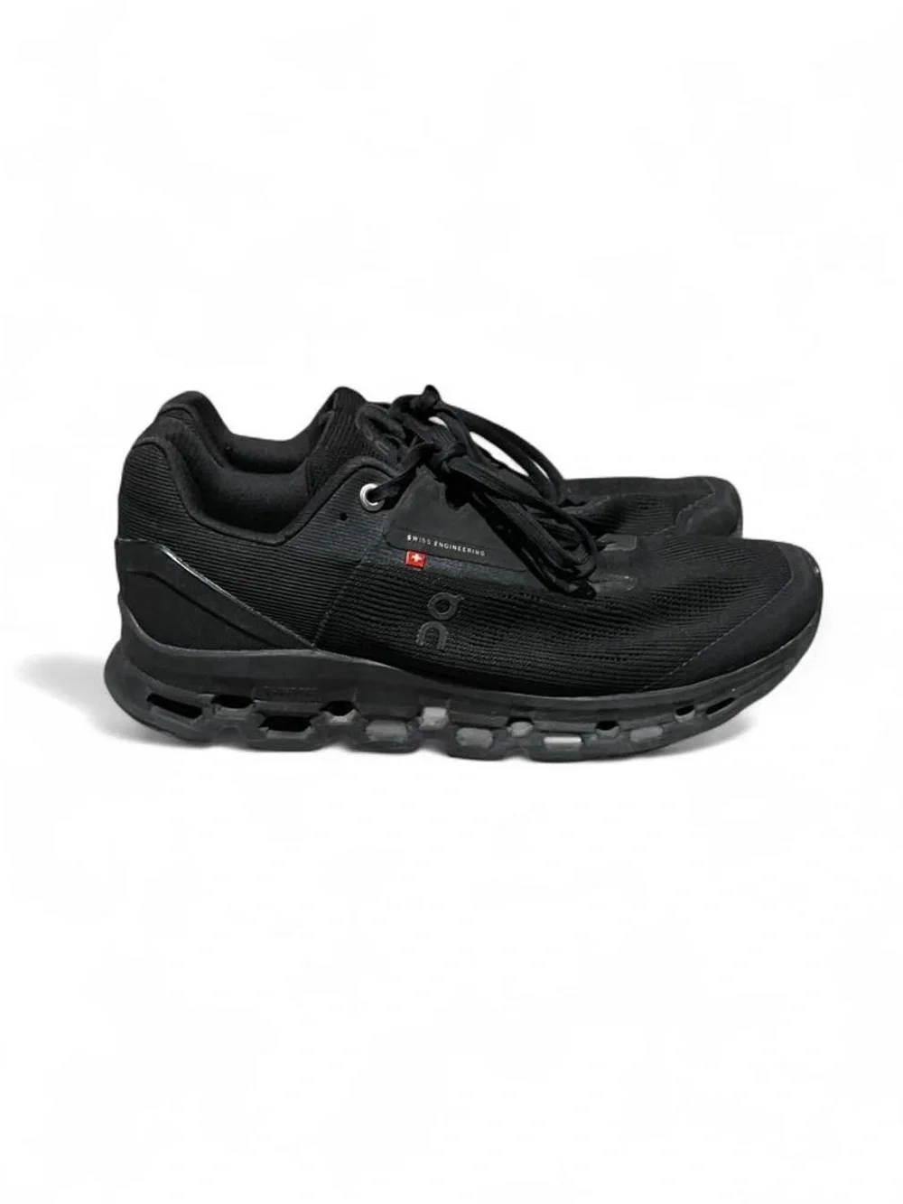 On Cloudstratus Triple Black Athletic Running Shoes Men's Size 8 No Insoles